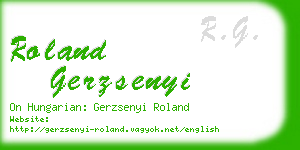 roland gerzsenyi business card